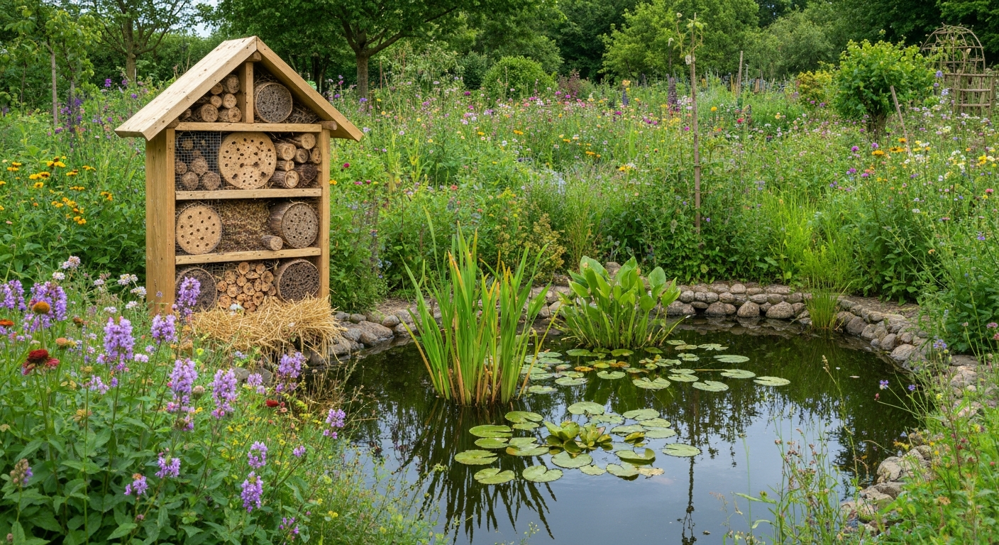 Blühstreifen mit Bienen