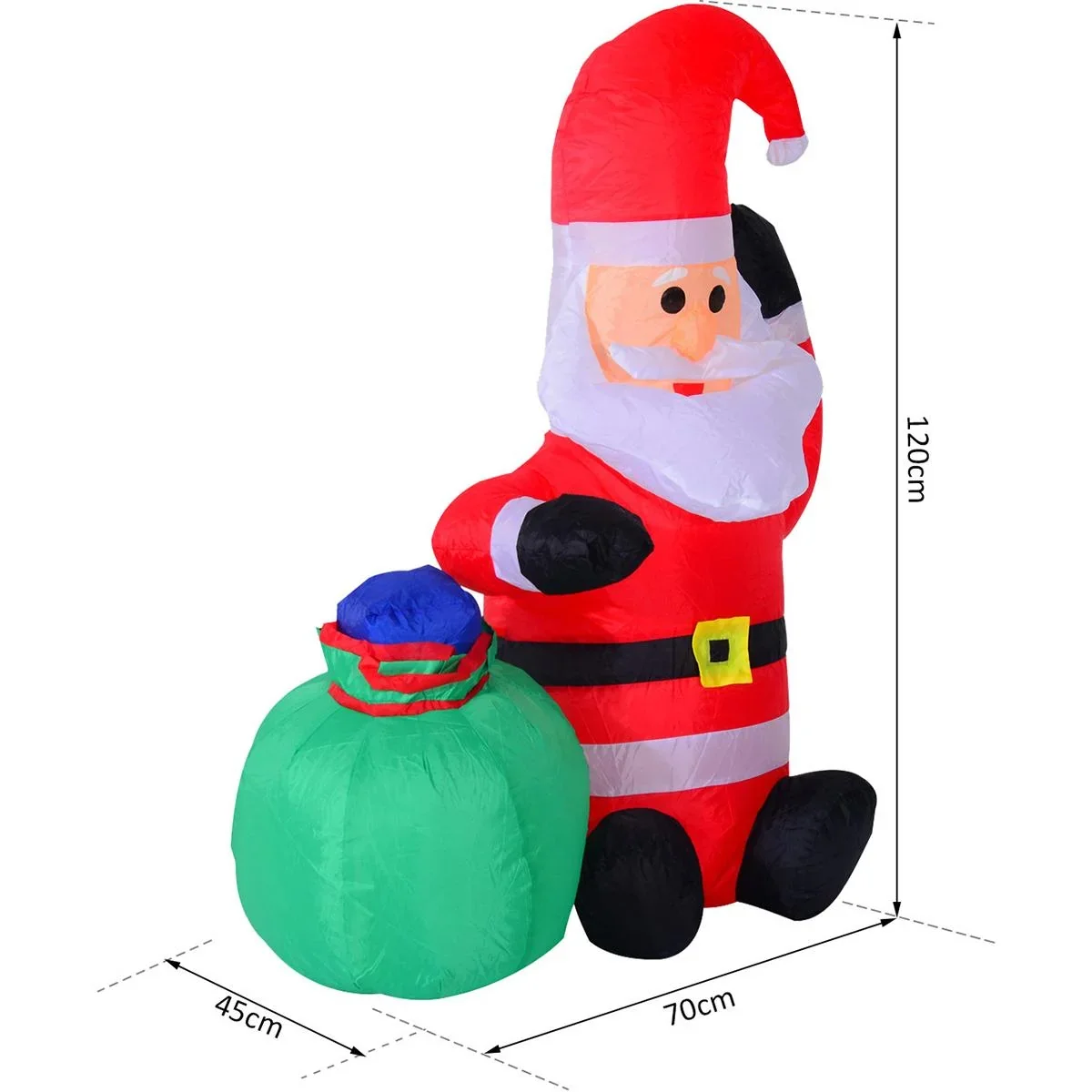 LED Weihnachtsmann aufblasbar warmweiß - 1