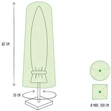 Schutzhülle für Sonnenschirm - bis zu Ø300 cm - Ø30 x 165 cm - 0
