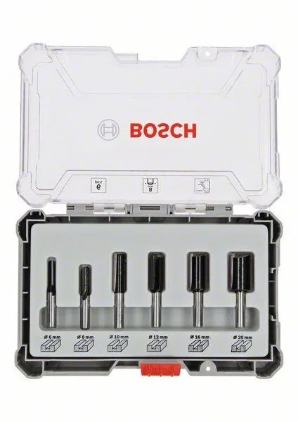 Fräser-Set, 8 mm Schaft, 6-teilig - 1