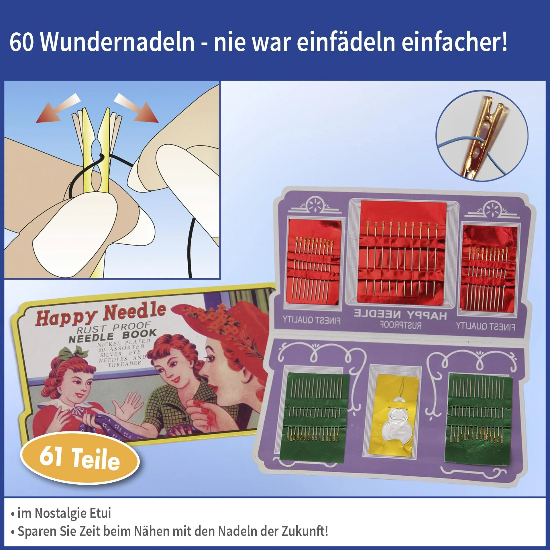 Wundernadeln 60 Stück + GRATIS Einfädler - 2