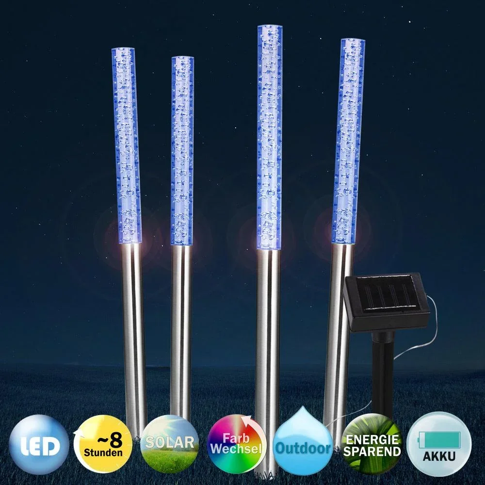 4x LED-Solarlampe mit Farbwechsler - 2