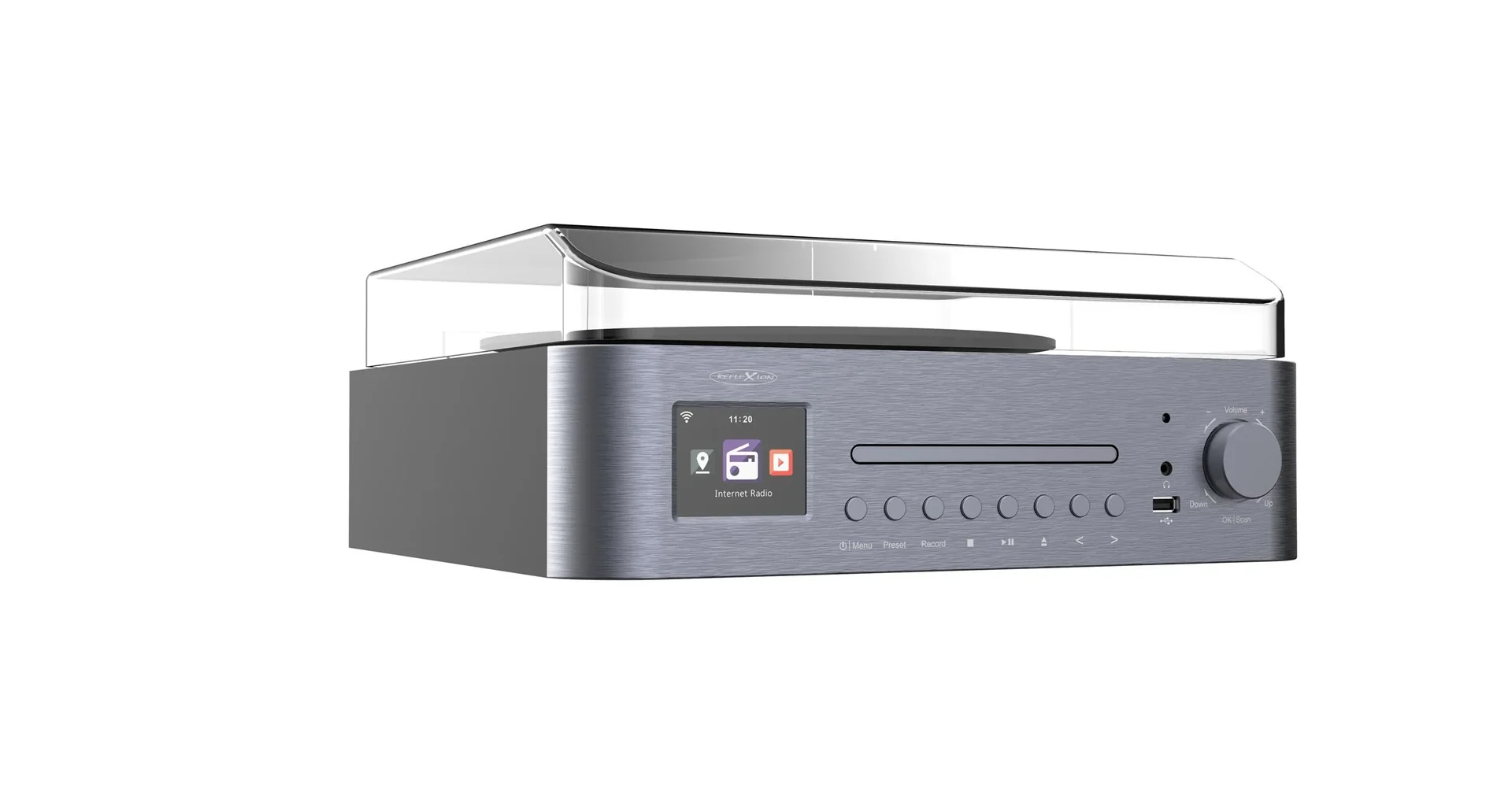 Anlage mit Plattenspieler, Internet, UKW, DAB+/DAB Radio, Bluetooth und MP3 CD-Player - 6