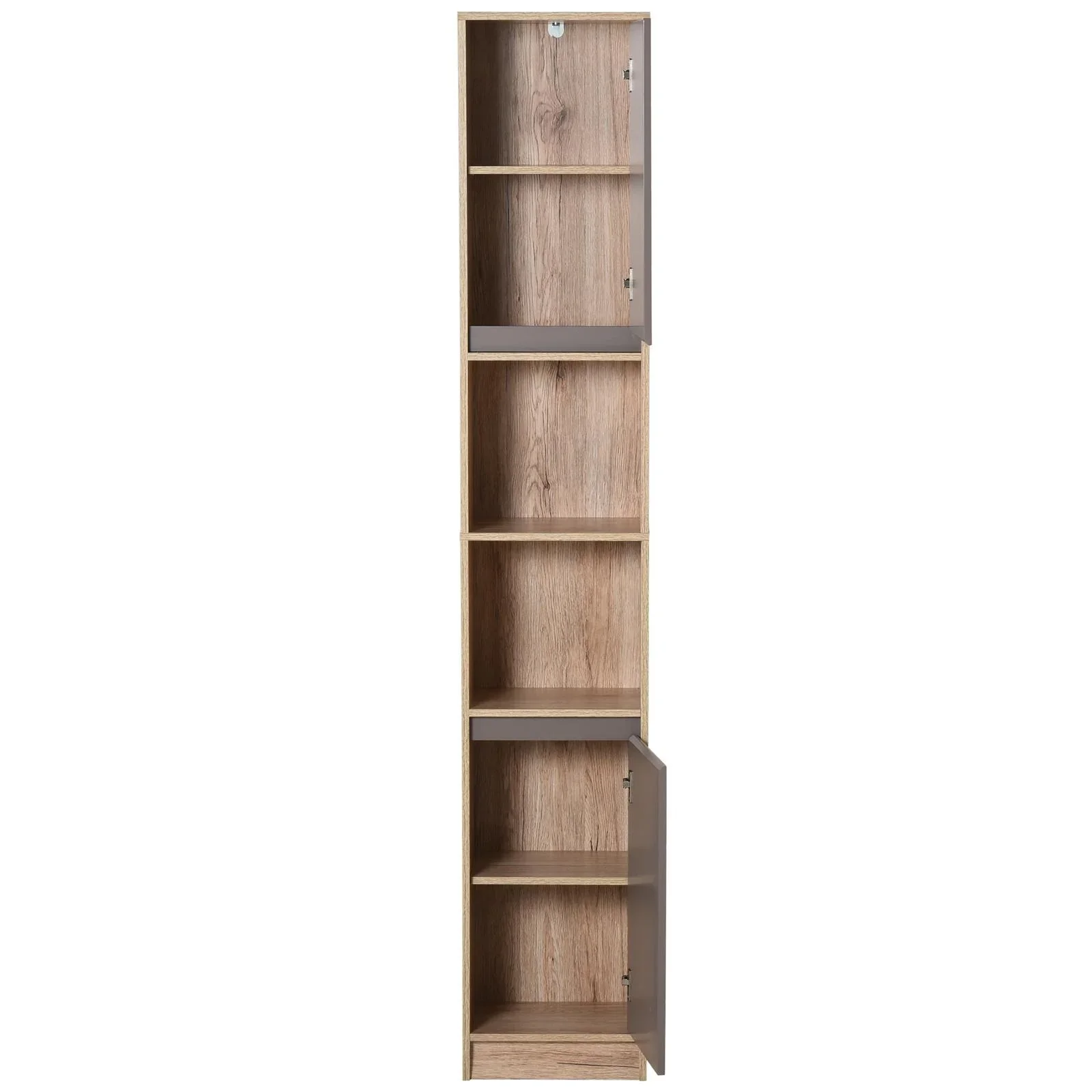 Zimmerschrank mit 2 Regalen und 2 Schränken mit Türen - 1