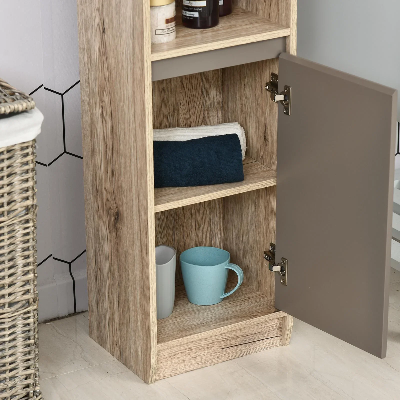 Zimmerschrank mit 2 Regalen und 2 Schränken mit Türen - 5