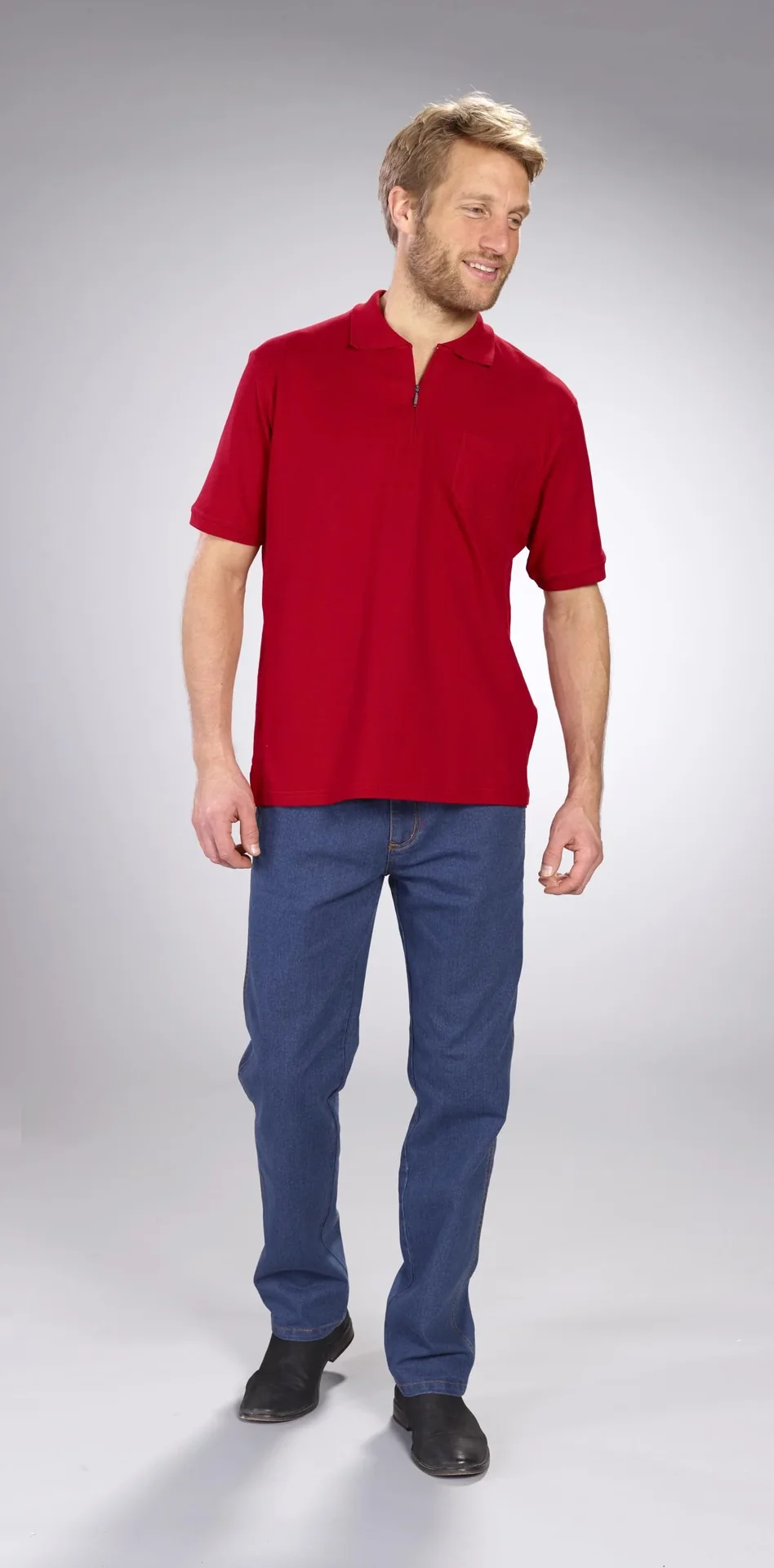 Poloshirt rot, Gr.M - 1