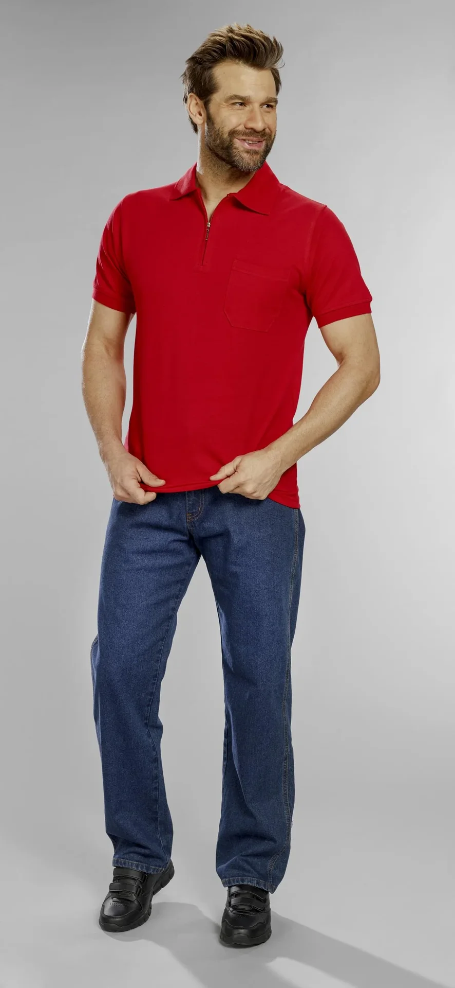 Poloshirt rot, Gr.M - 7