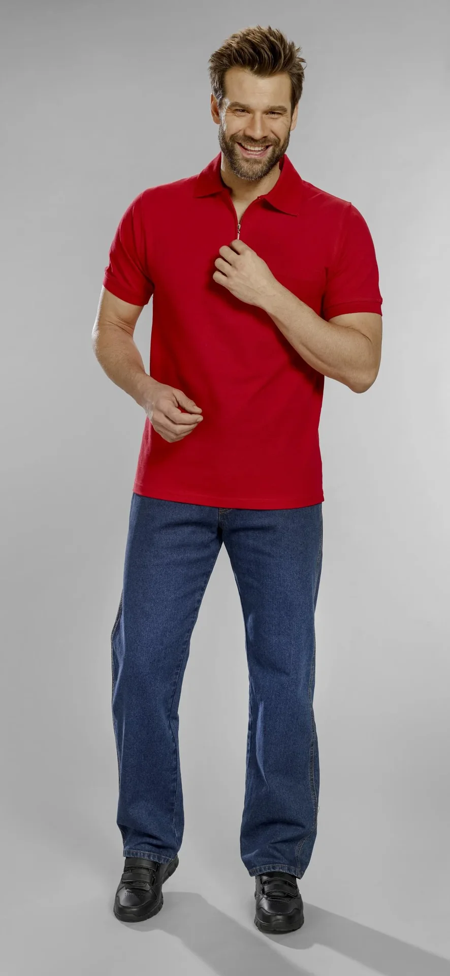 Poloshirt rot, Gr.M - 9