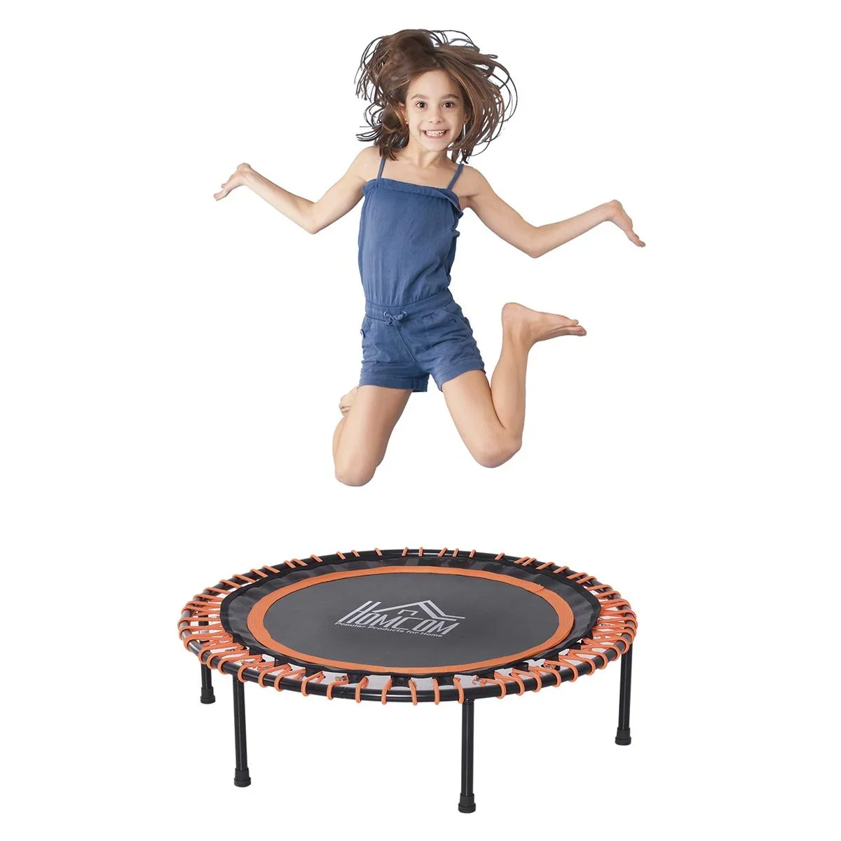 Trampolin für Kinder und Erwachsene schwarz/orange - 2