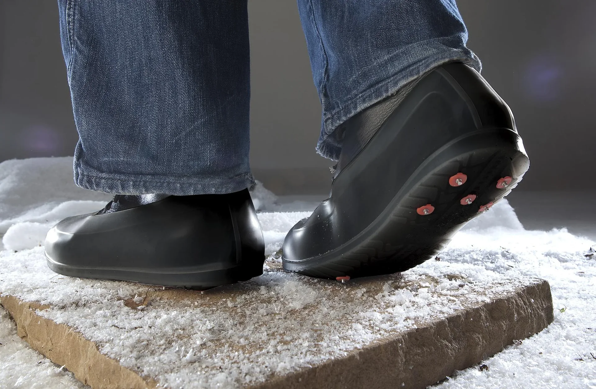 Silikon Gleitschutzschuhe mit Spikes, Gr. L/ 40 - 41 - 2