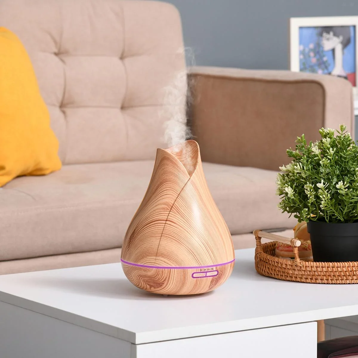 Aroma Diffuser für ätherische Öle mit LED natur - 4