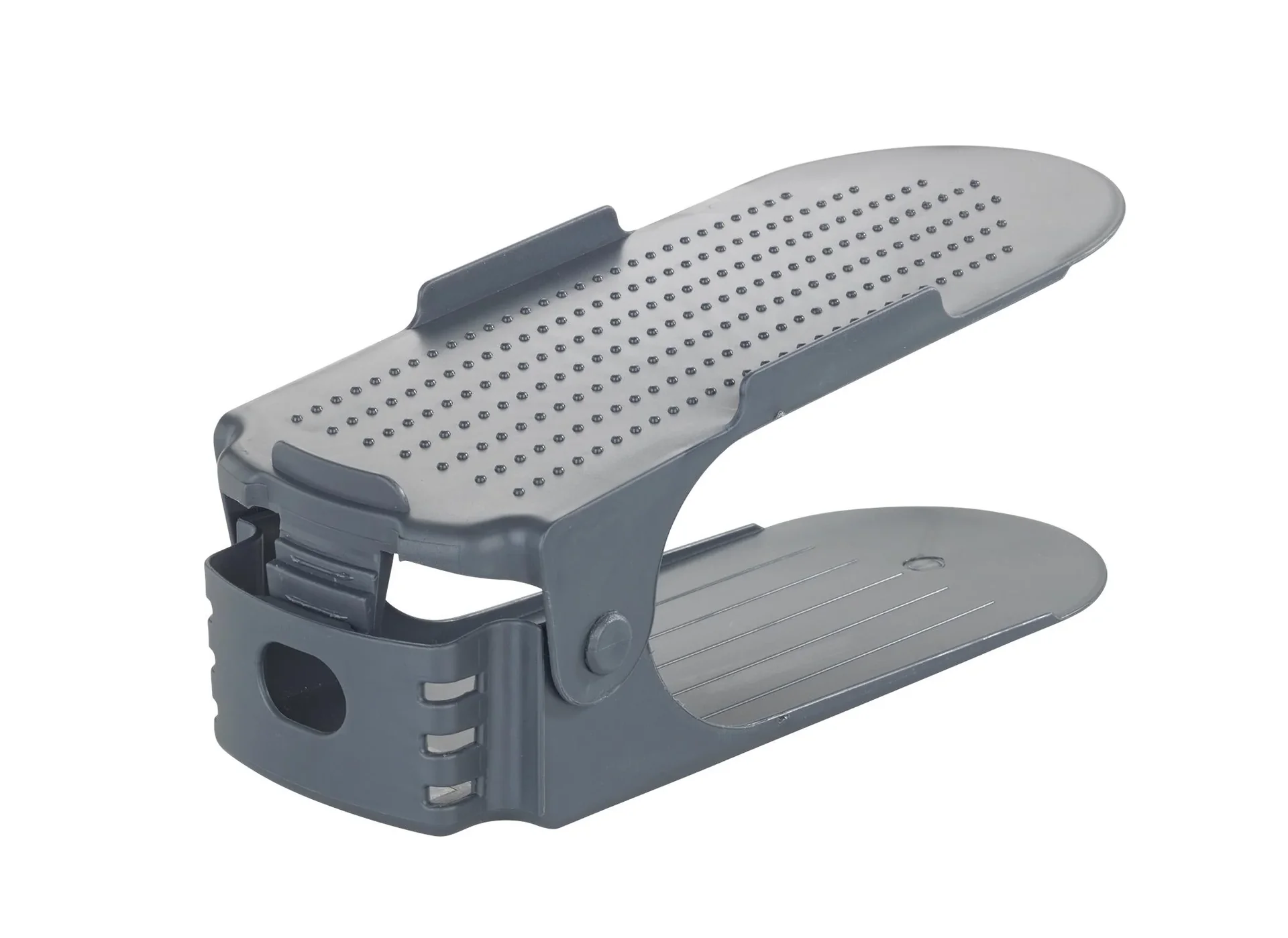 Schuhhalter, Schuhstapler,Schuhorganizer höhenverstellbar, Grau, 8er - 5