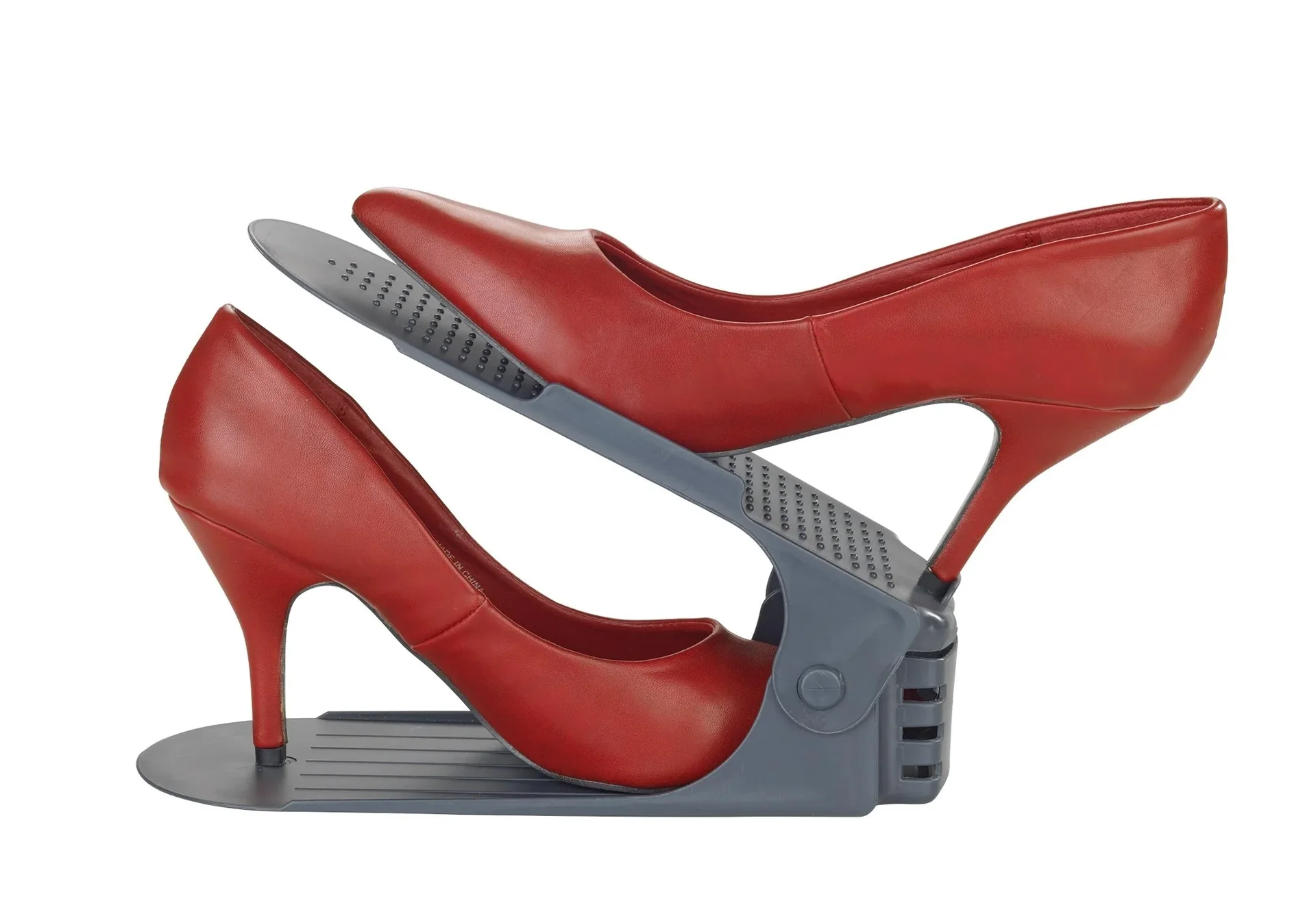 Schuhhalter, Schuhstapler,Schuhorganizer höhenverstellbar, Grau, 8er - 9