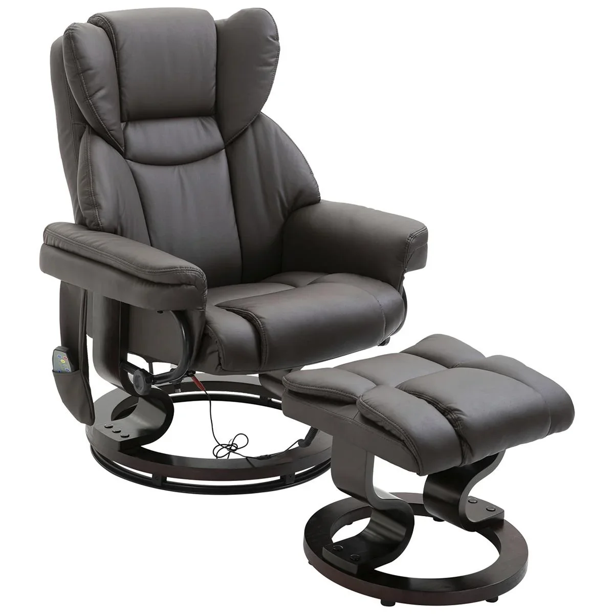 Massagesessel mit Fußhocker Heizfunktion - 0
