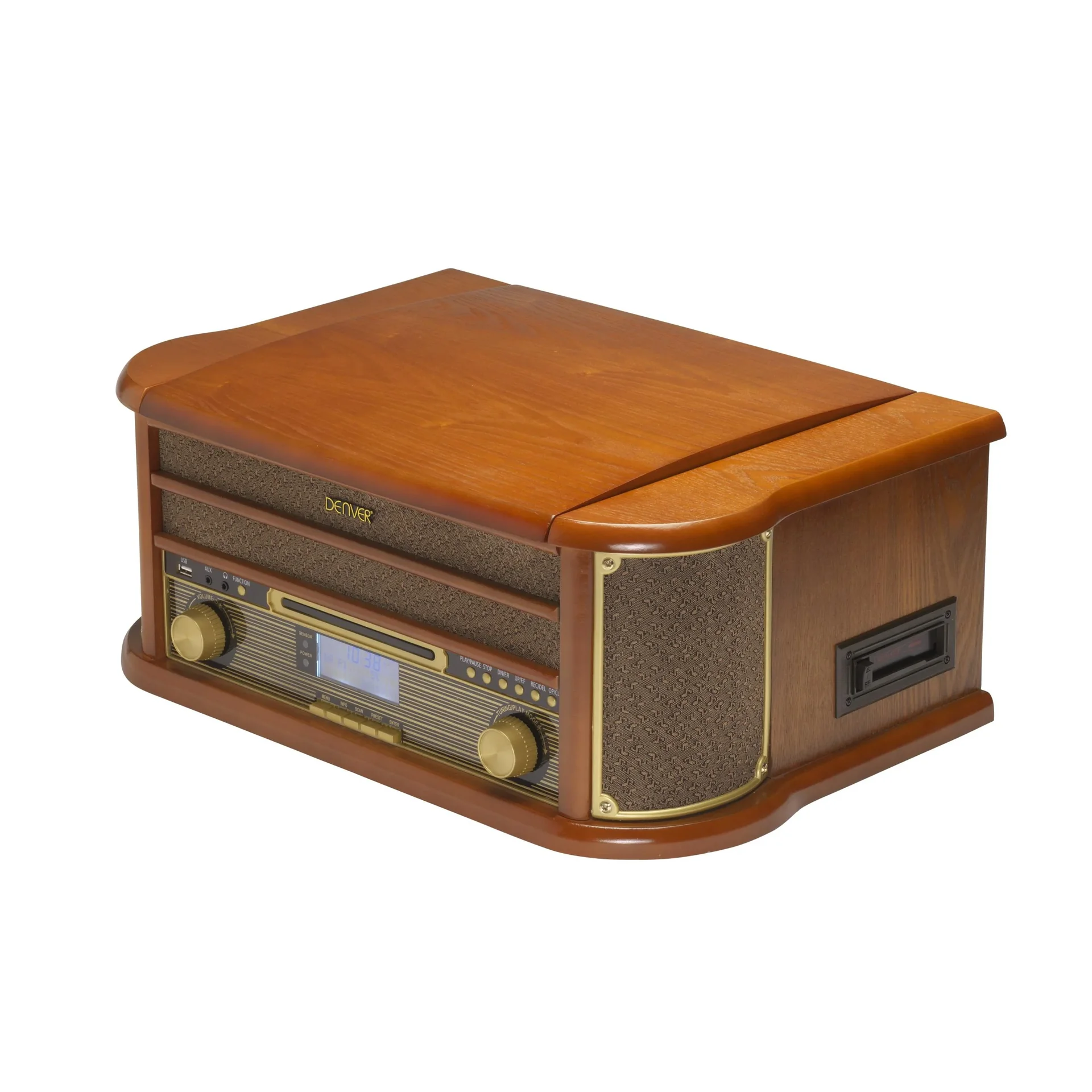 Retro HiFi-System mit DAB in Holzoptik - 1