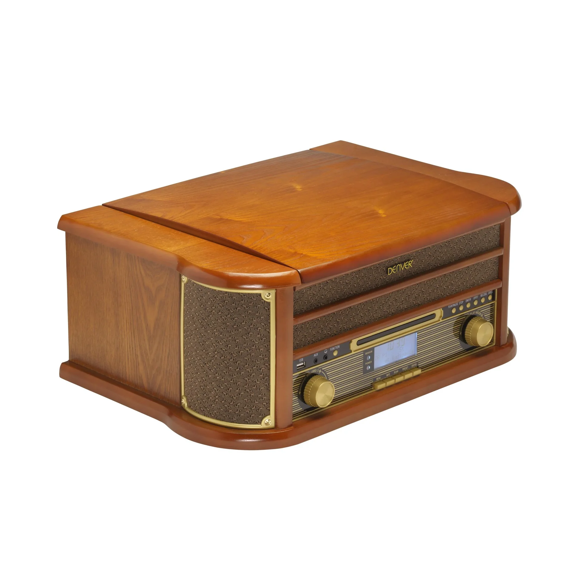 Retro HiFi-System mit DAB in Holzoptik - 2