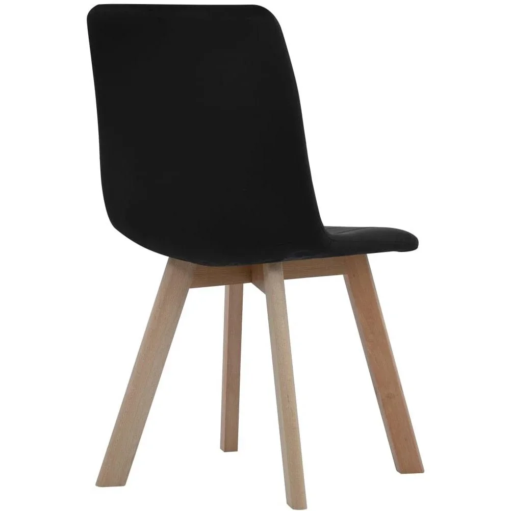 Esszimmerstühle 2 Stück Samt schwarz - 0
