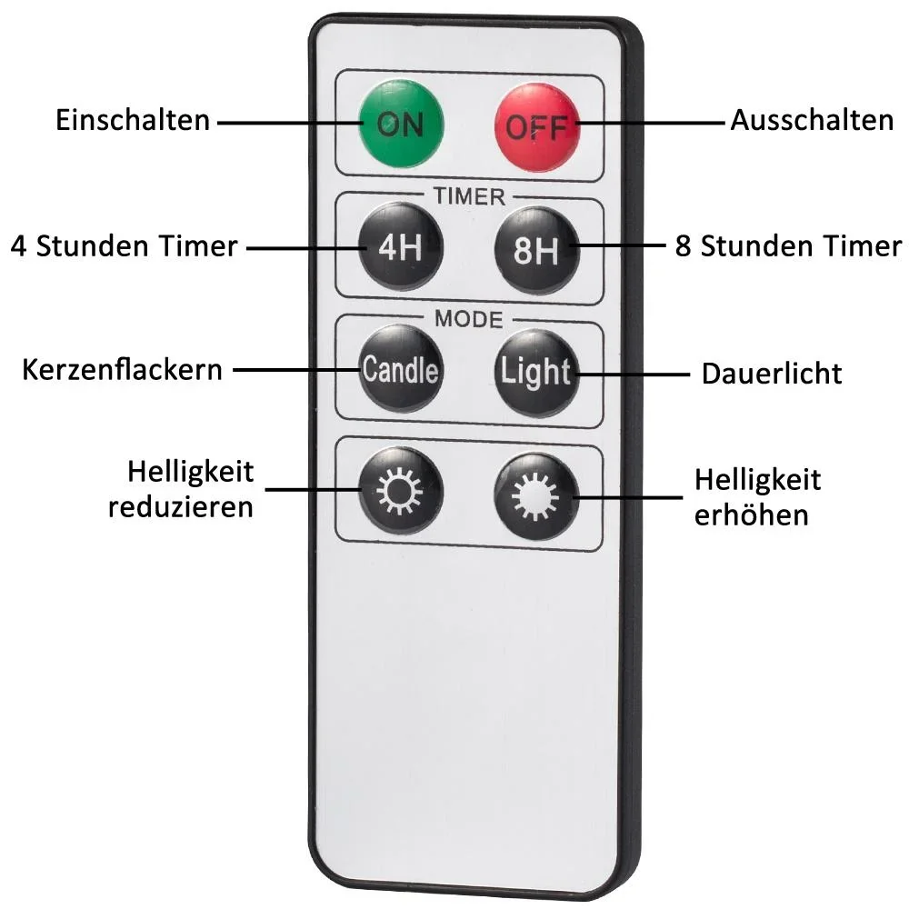 Geführte Weihnachtskerzen 30 x warmes Weiß mit Fernbedienung & Timer - 2