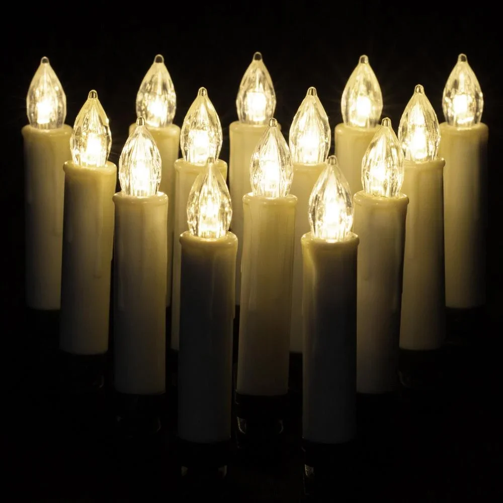 Geführte Weihnachtskerzen 30 x warmes Weiß mit Fernbedienung & Timer - 5