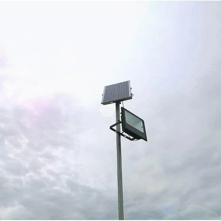 VT-60W Solar-Flutlicht mit Solarpanel - 1650 Lm - 6000K - Schwarz - 1