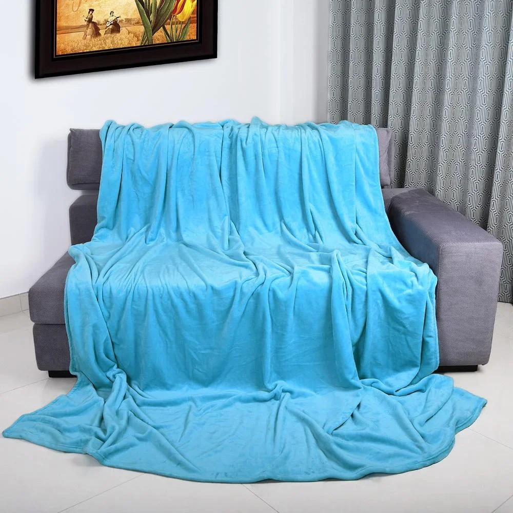 Premium-Decke 200x150cm - blau - - 1