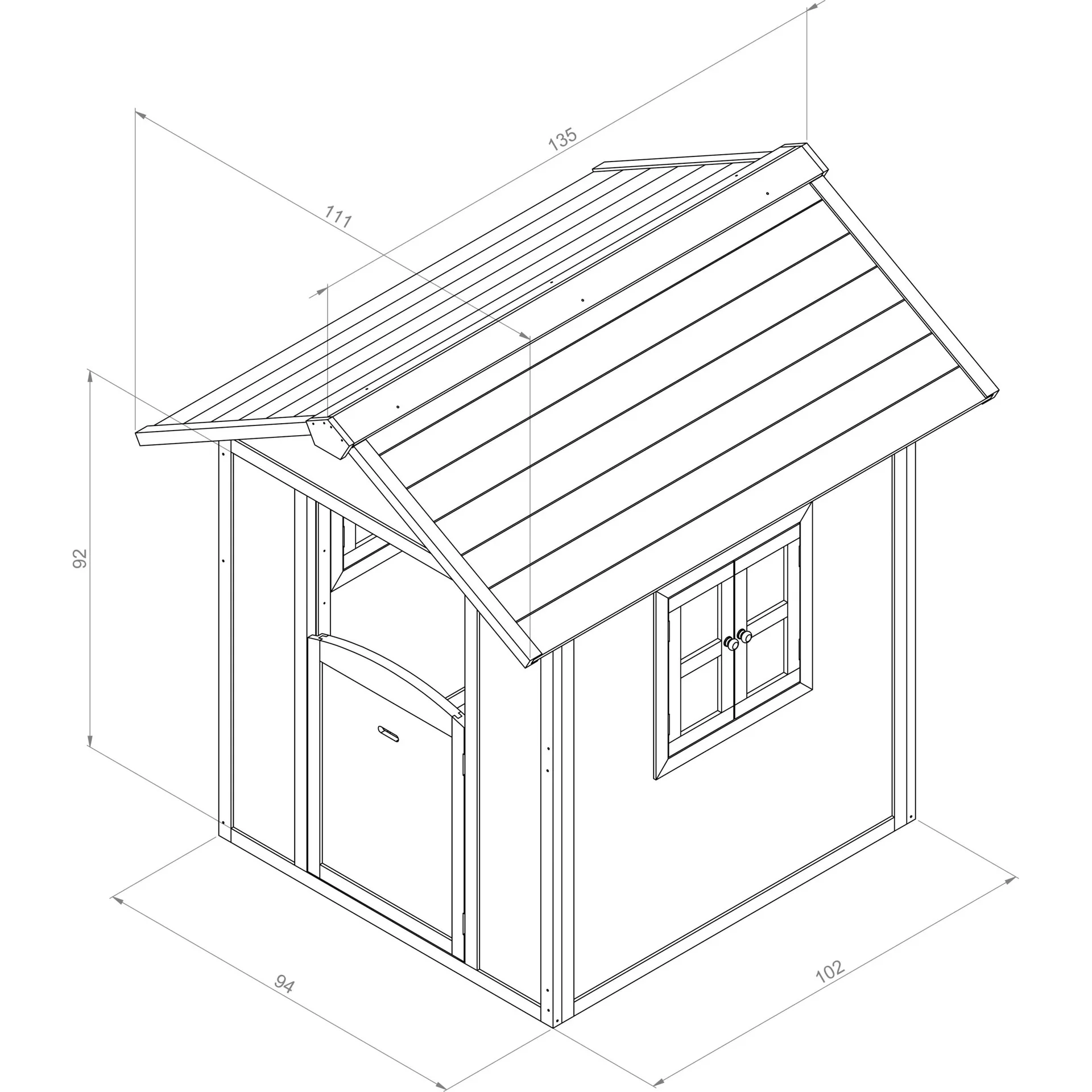 Lodge Spielhaus (Karibisches Blau) - 1