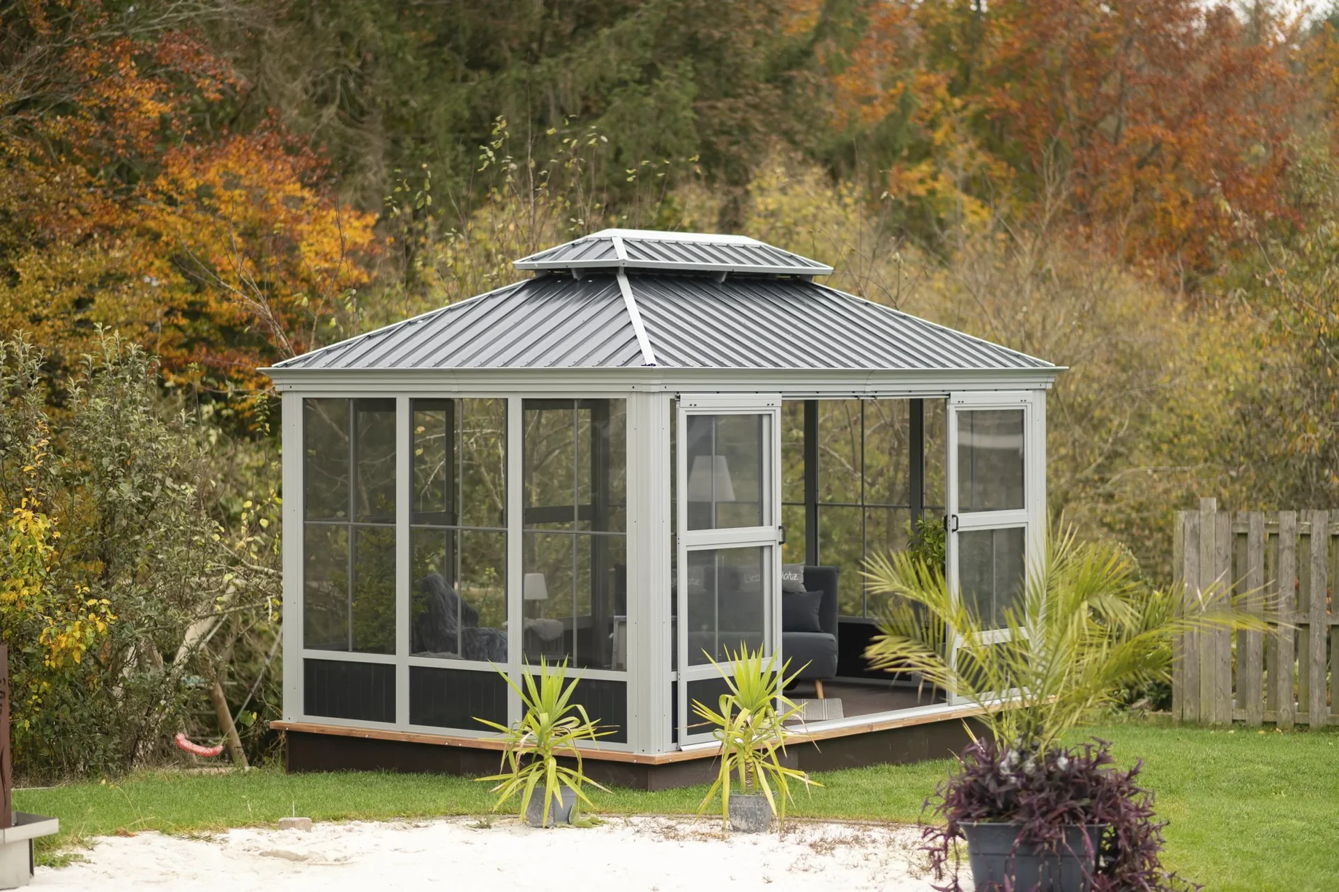 Pavillon Bolata 10 x 14 anthrazit - 1