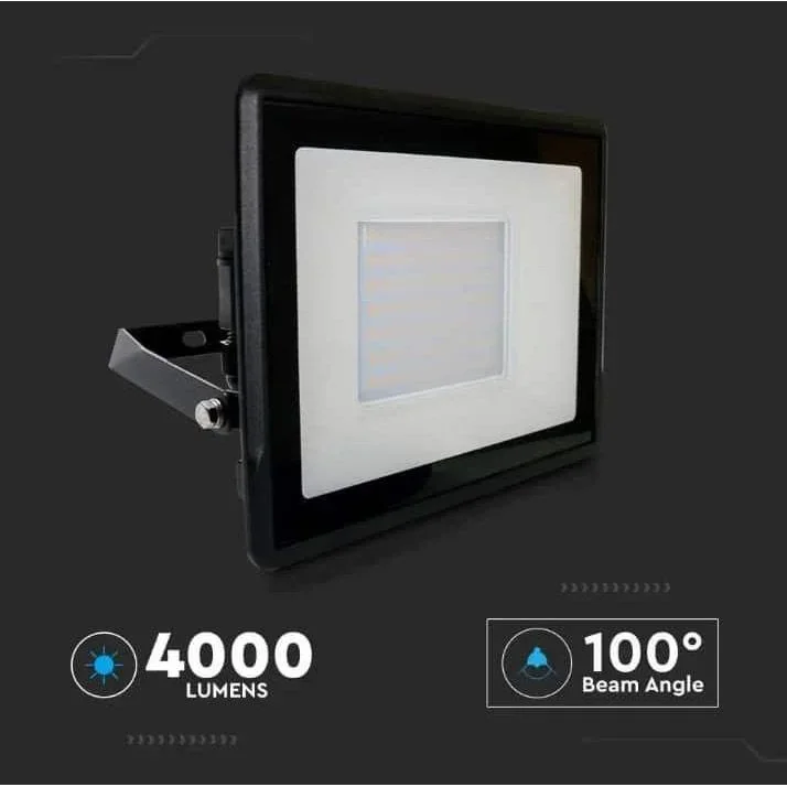 VT-158 LED-Flutlicht - 50 W - 4000 Lm - 6500K - Schwarz - 6