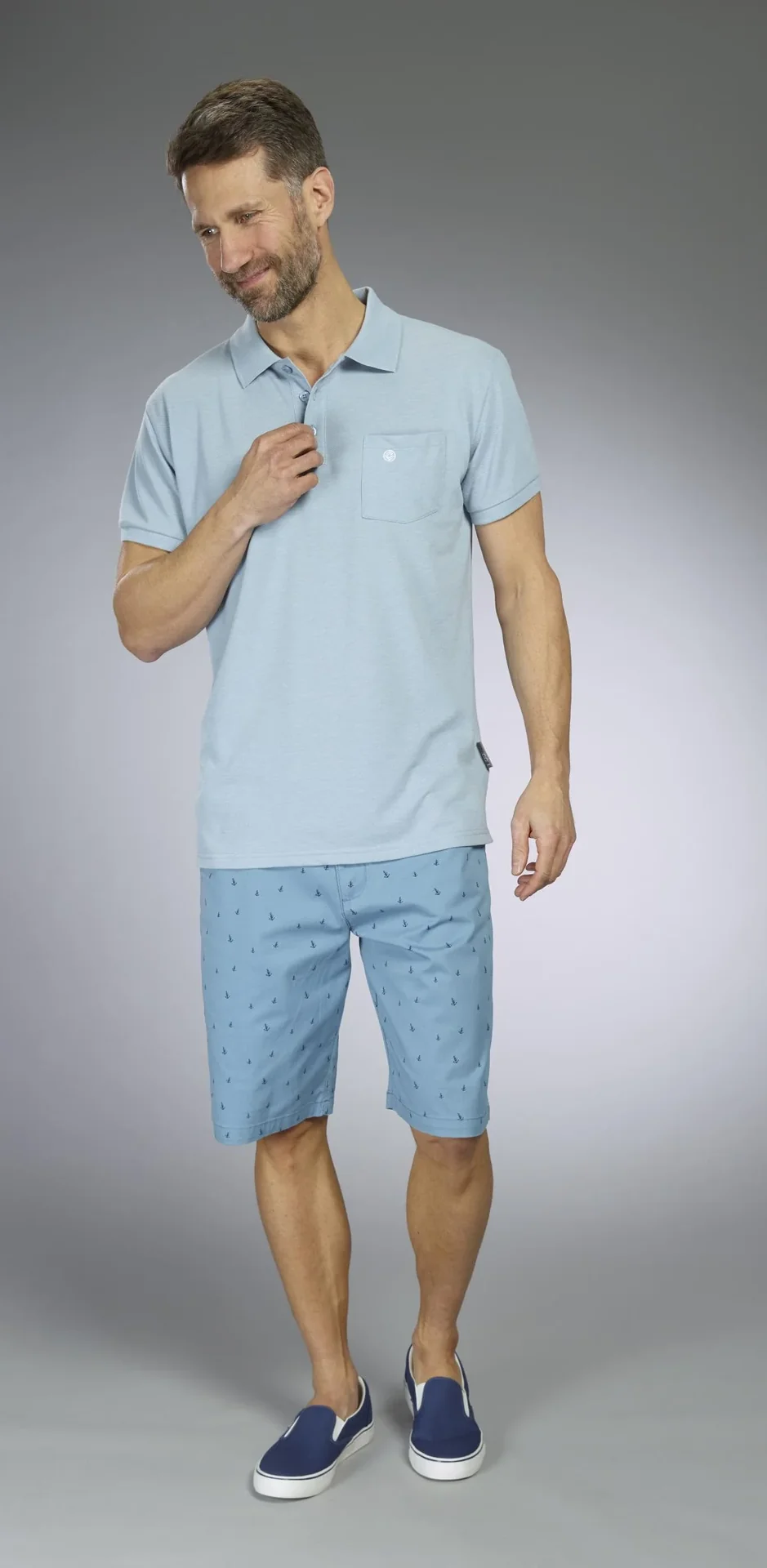 Poloshirt, Farbe hellblau, Gr.M - 2