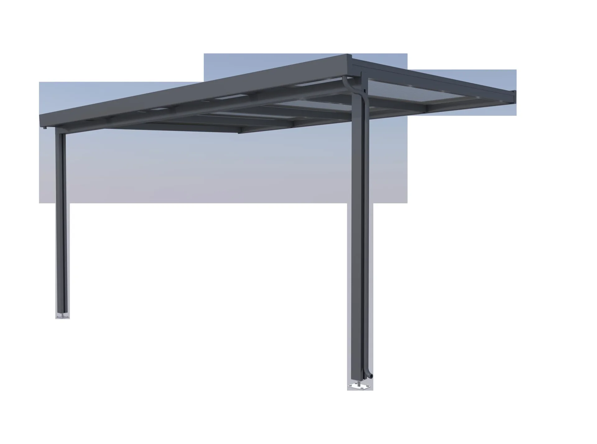 Terrassendach Premium, anthrazit, 4102 x 3060 mm - Klima blue - 0