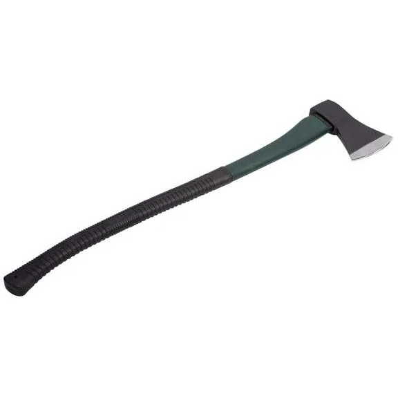 Große Axt mit Softgrip-Stiel - 90cm - 2 kg - schwarz/grün - 0