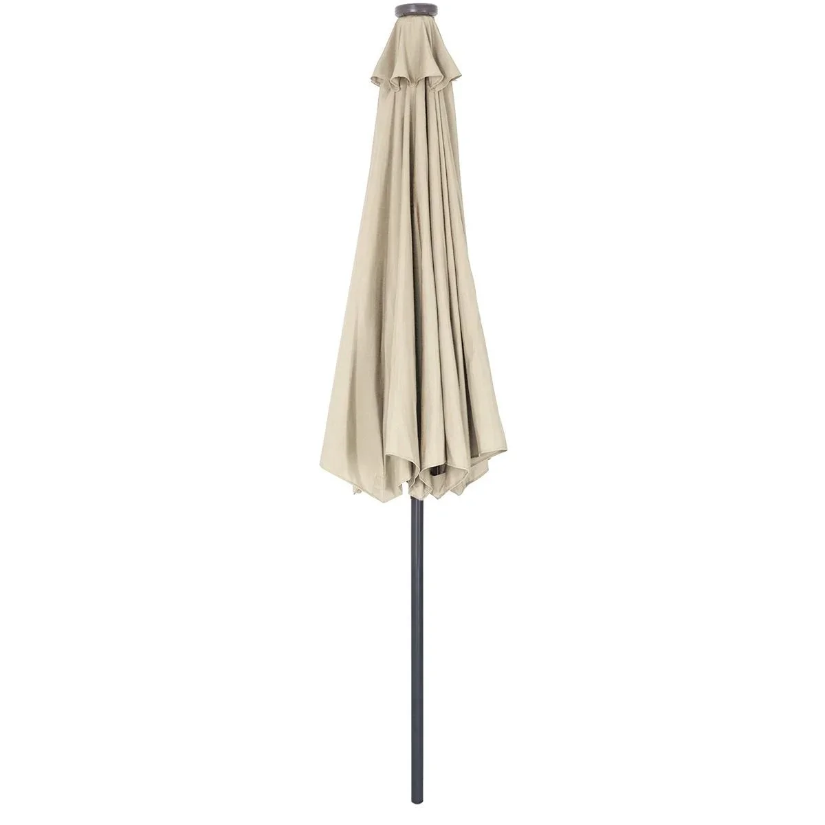Sonnenschirm Maïmi mit LED-Beleuchtung, kippbar, cremefarben - Ø 2,7m - 2