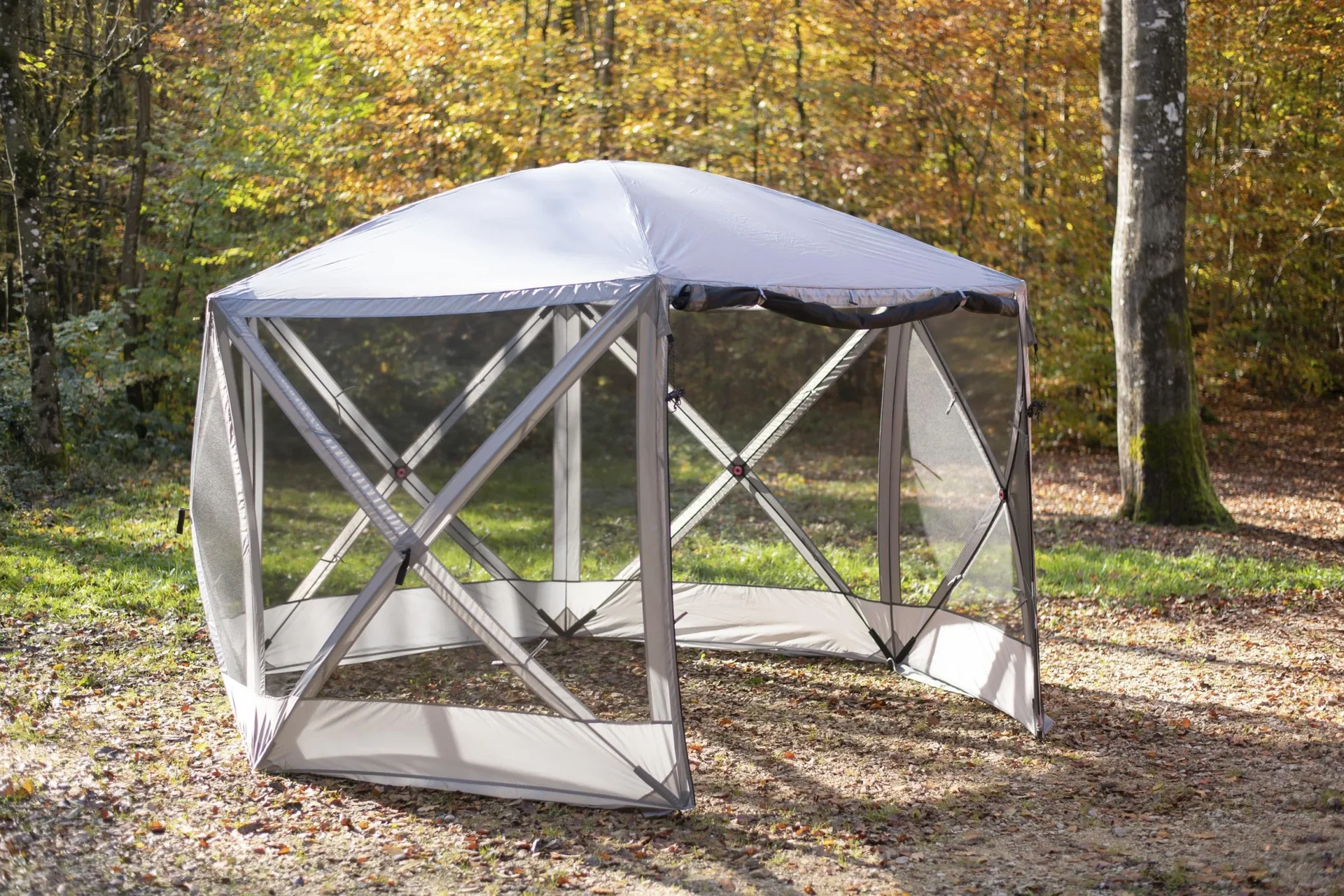 Camping Pavillon Flexion 6-Seiten grau - 7