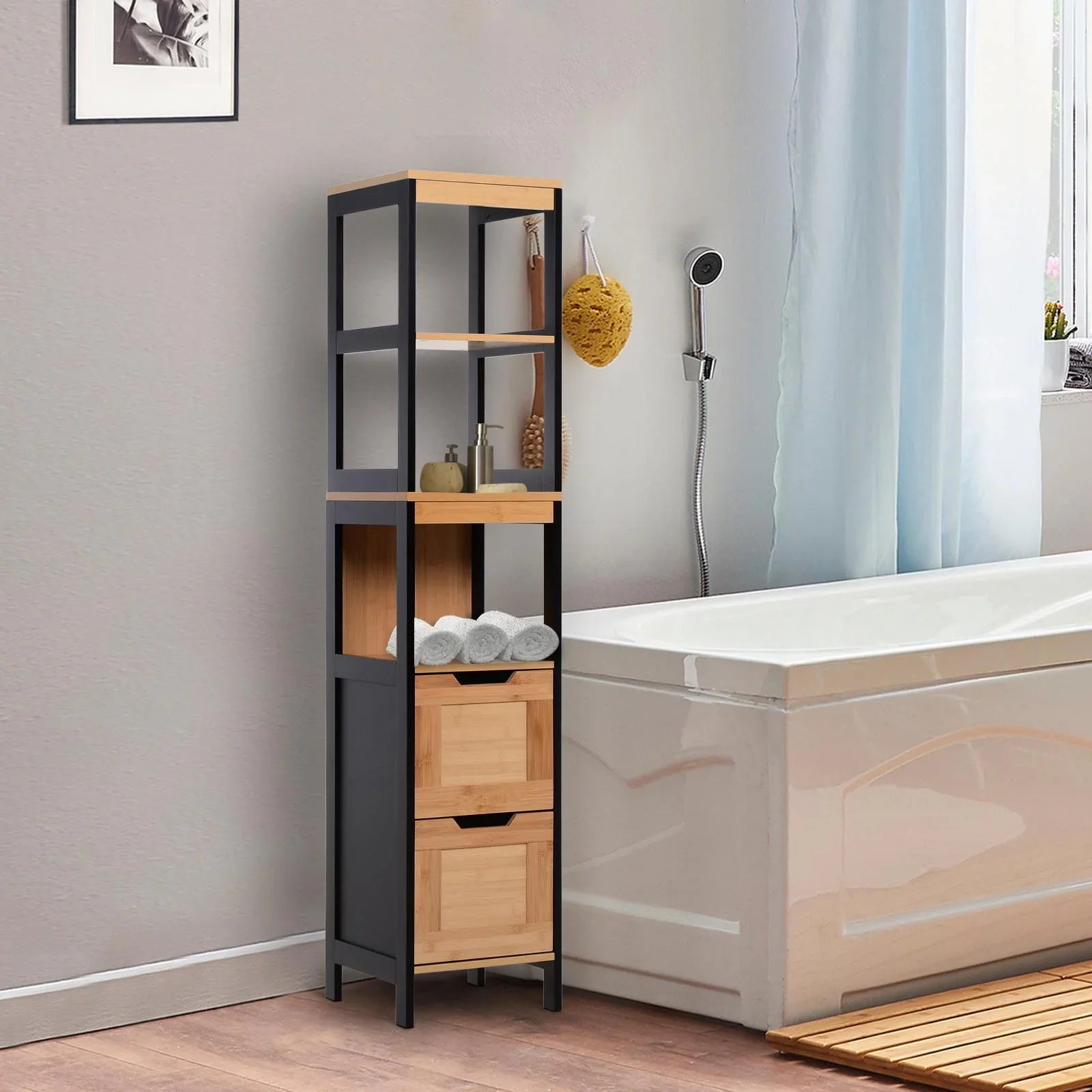 Badezimmerregal mit 3 Ablagen - 5