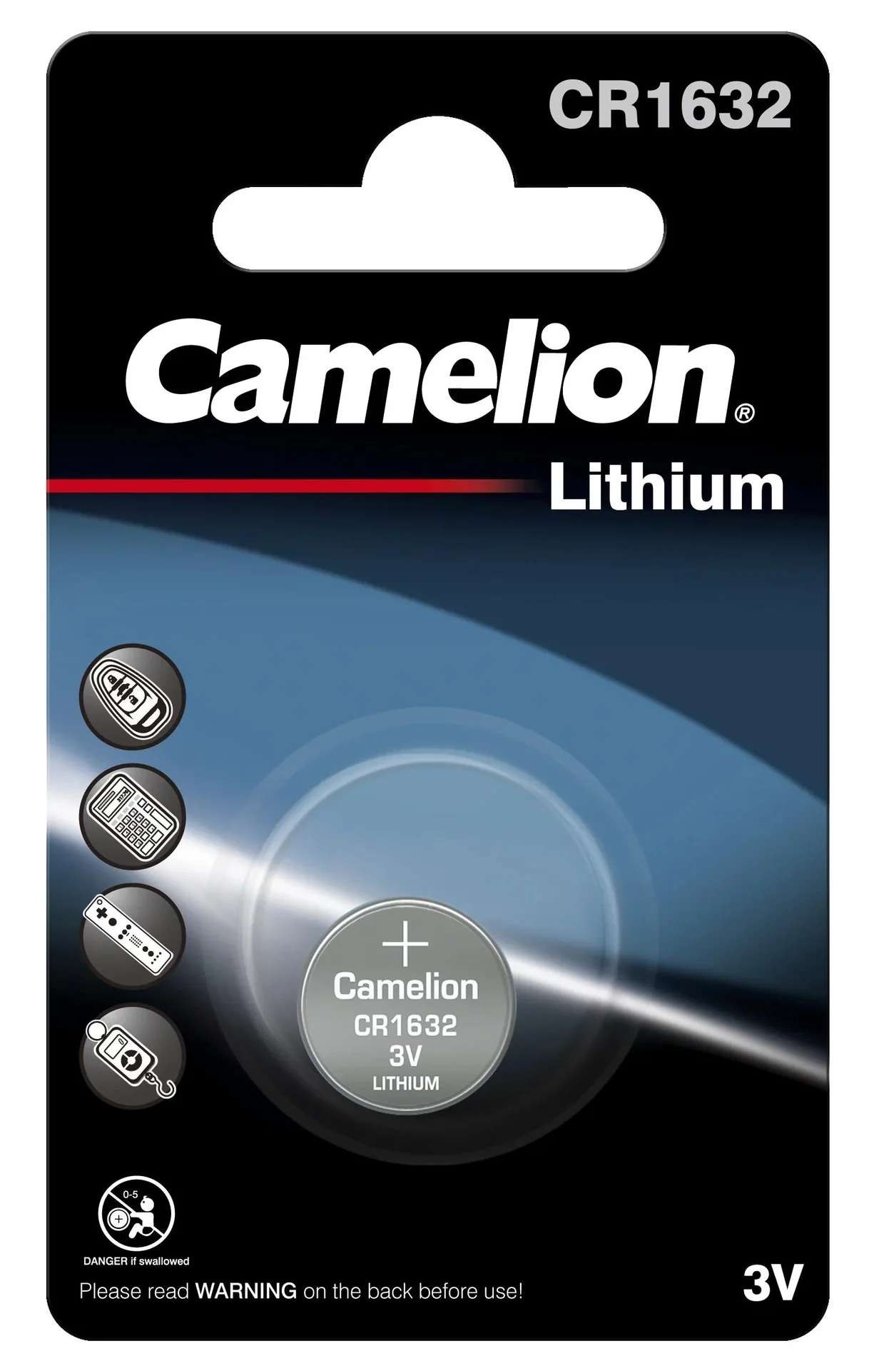 Lithium Knopfzelle CR1632, 3V - 1 Stück - 1