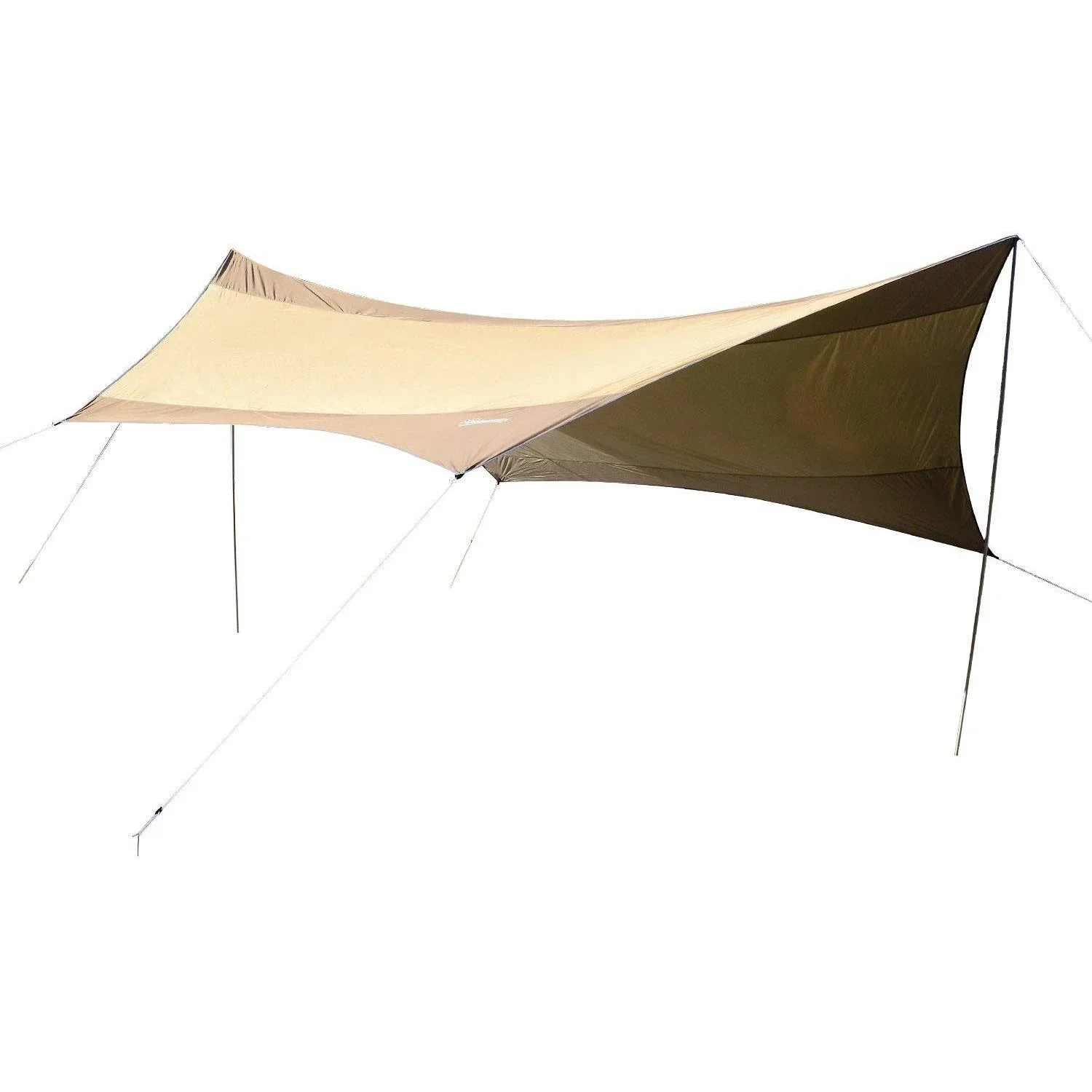 Sonnensegel Tarp Sonnenschutz Polyester Golden 550 x 560cm - 0