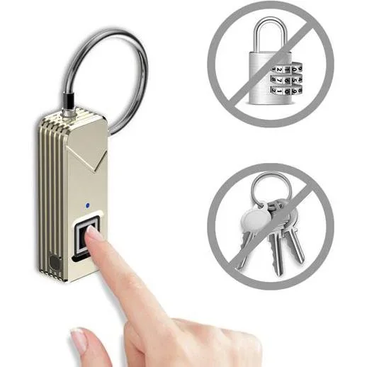 Movelly fingerprint padlock Silber - 2