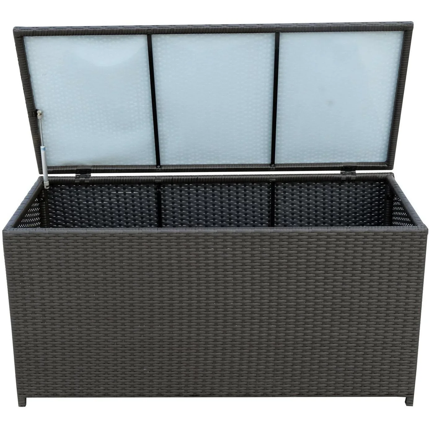 Polyrattan Auflagenbox Gartenbox Metall Braun - 1