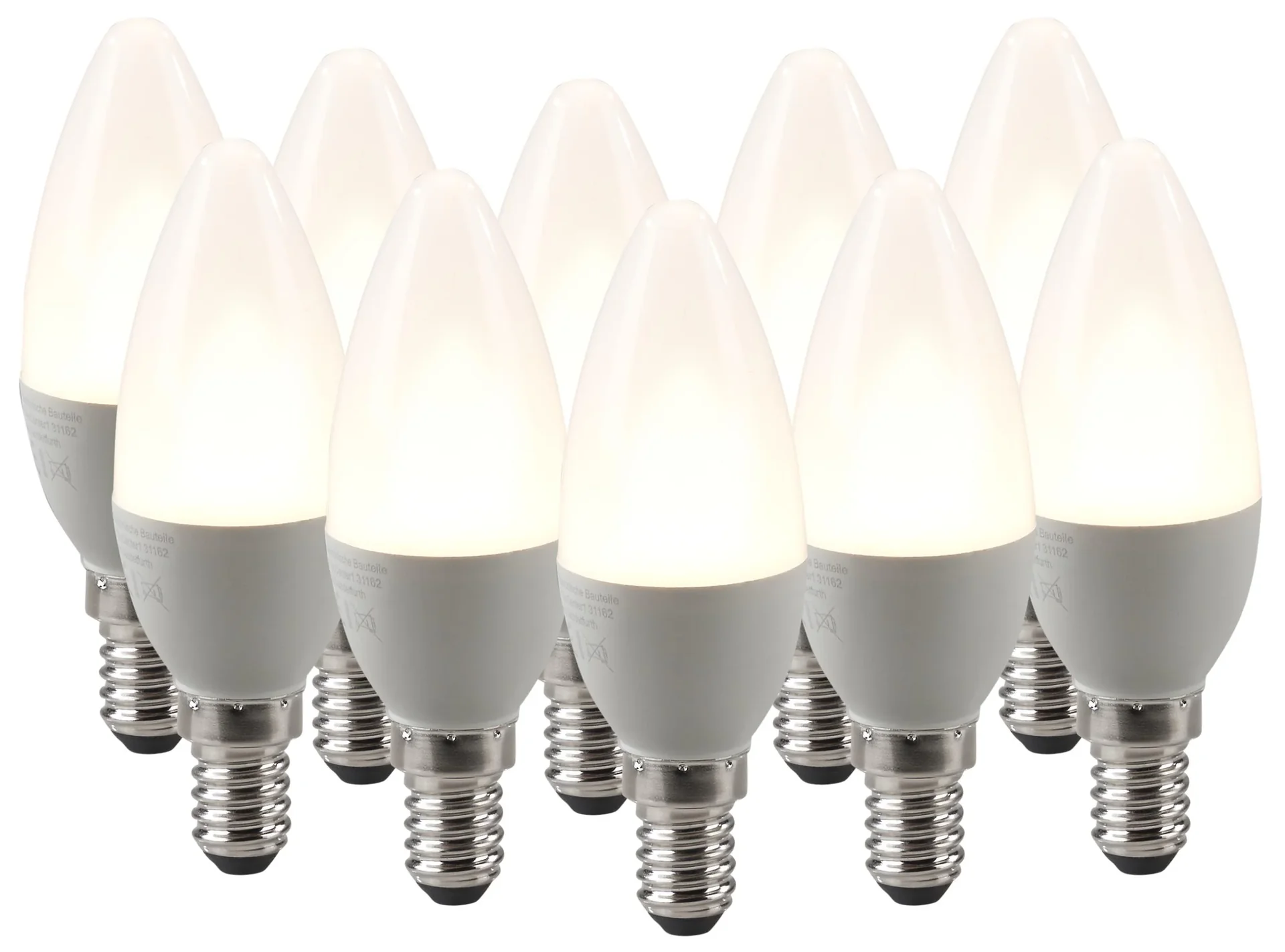LED Lampe 5W, E14, 470lm, warmweiß - 10 Stück - 0