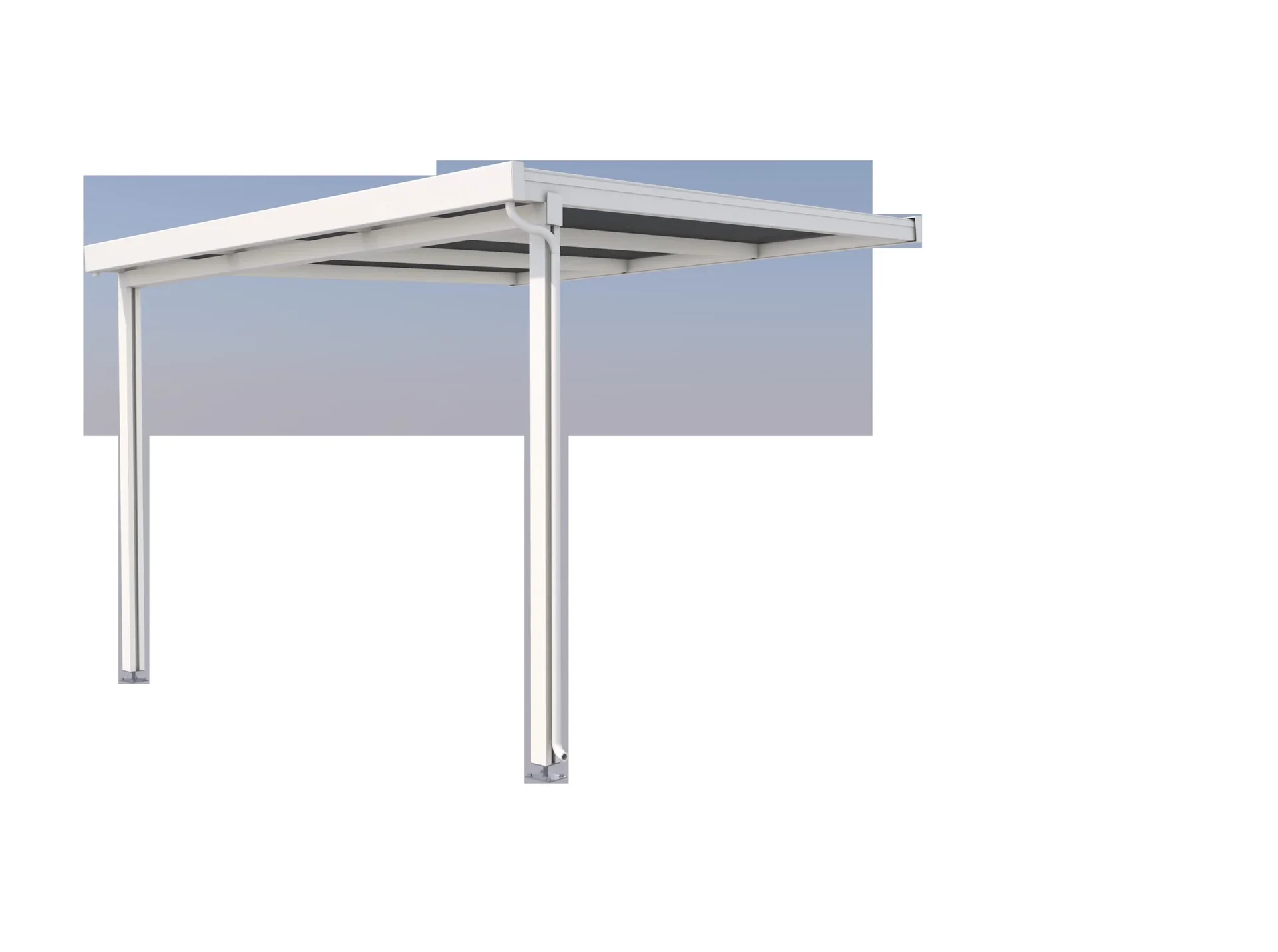 Terrassendach Premium, weiß, 3094 x 3060 mm - Klima blue - 1
