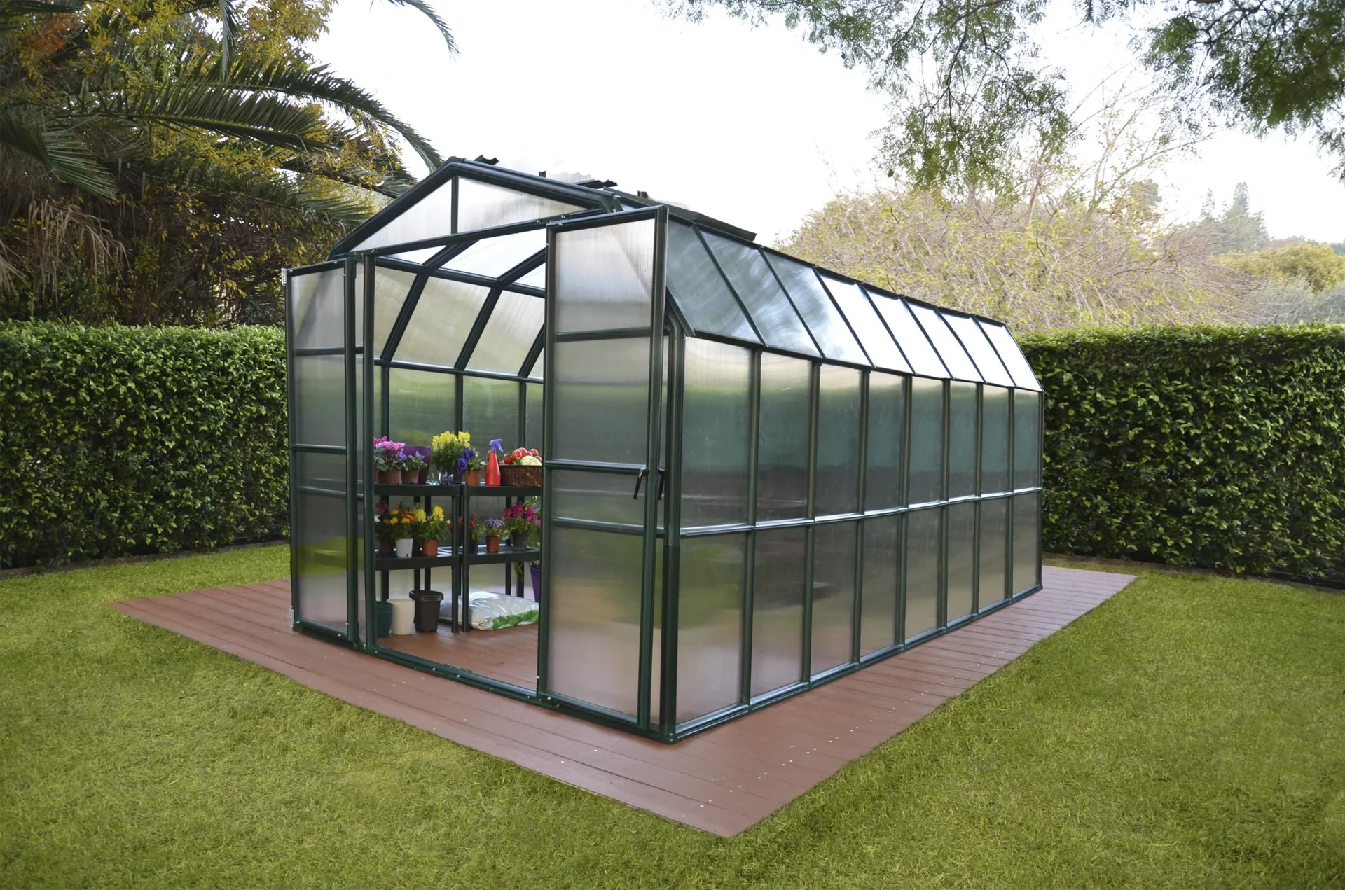 Kunststoff Gewächshaus Grand Gardener 48 mit Fundament, 267 x 514 x 238 cm - 8