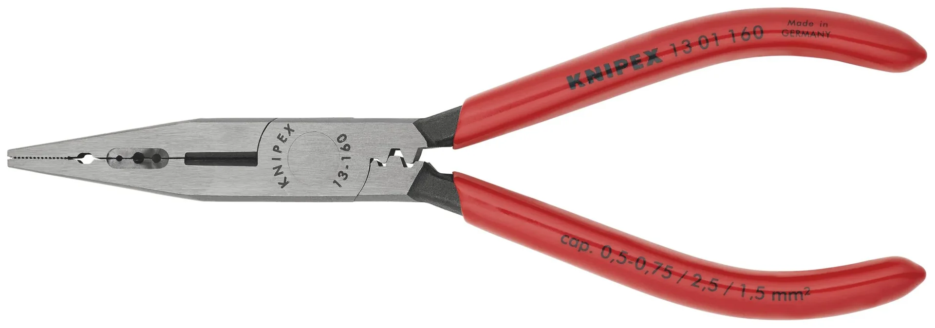 Verdrahtungszange mit Kunststoff überzogen schwarz atramentiert 160 mm - 0