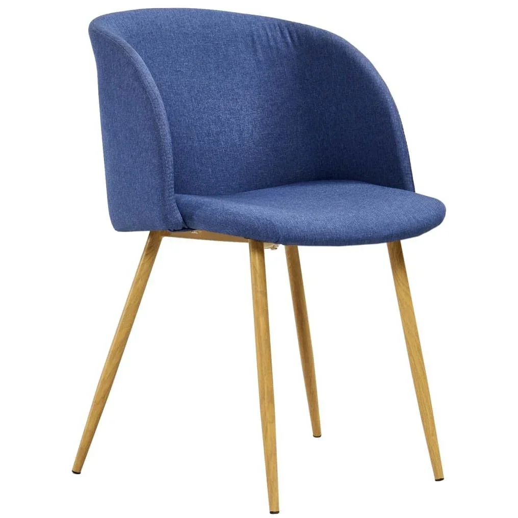Esszimmerstühle 2-Sitzer Stoff blau - 1