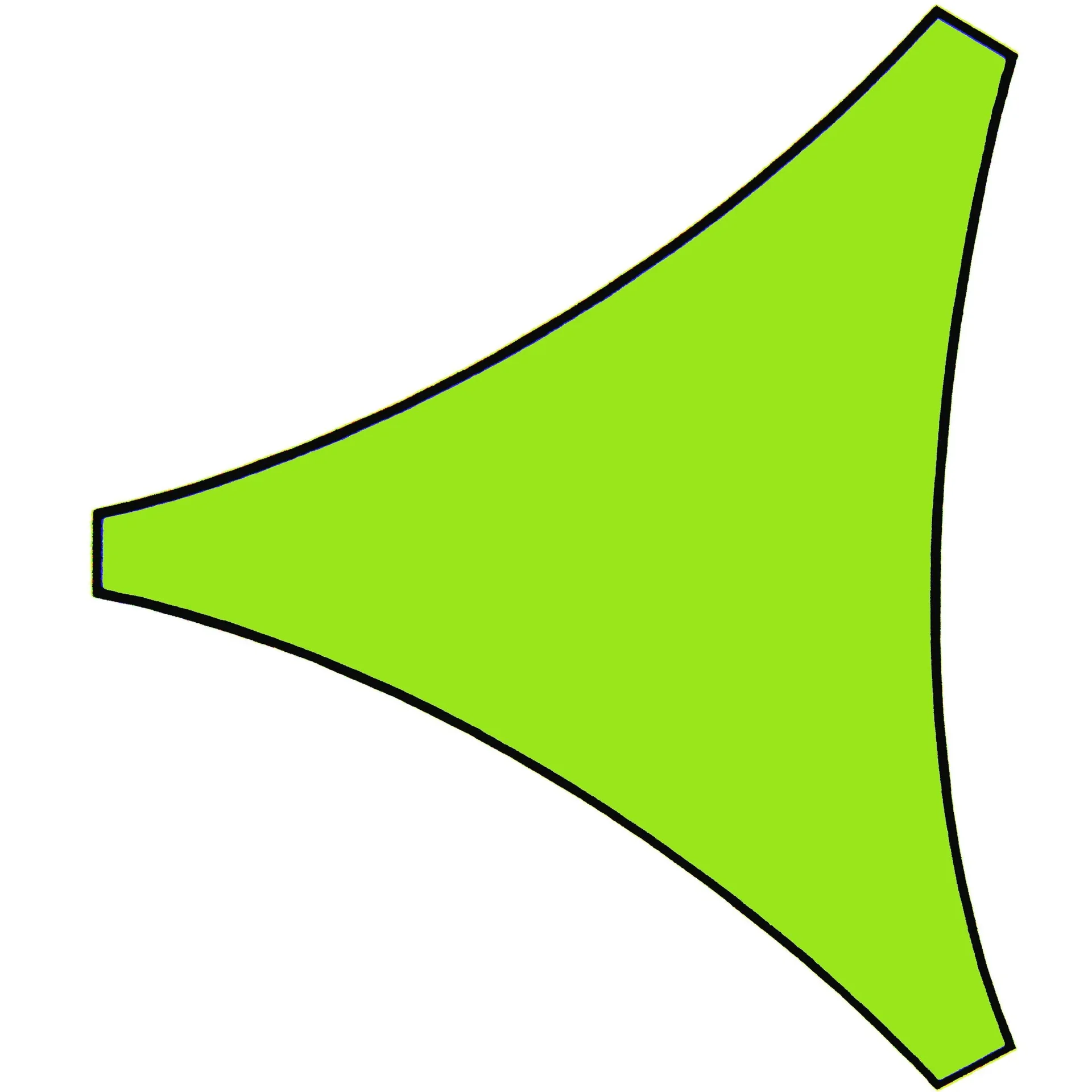 sonnensegel - dreieckig - 3.6 x 3.6 m x 3.6 m - lime grün - 0