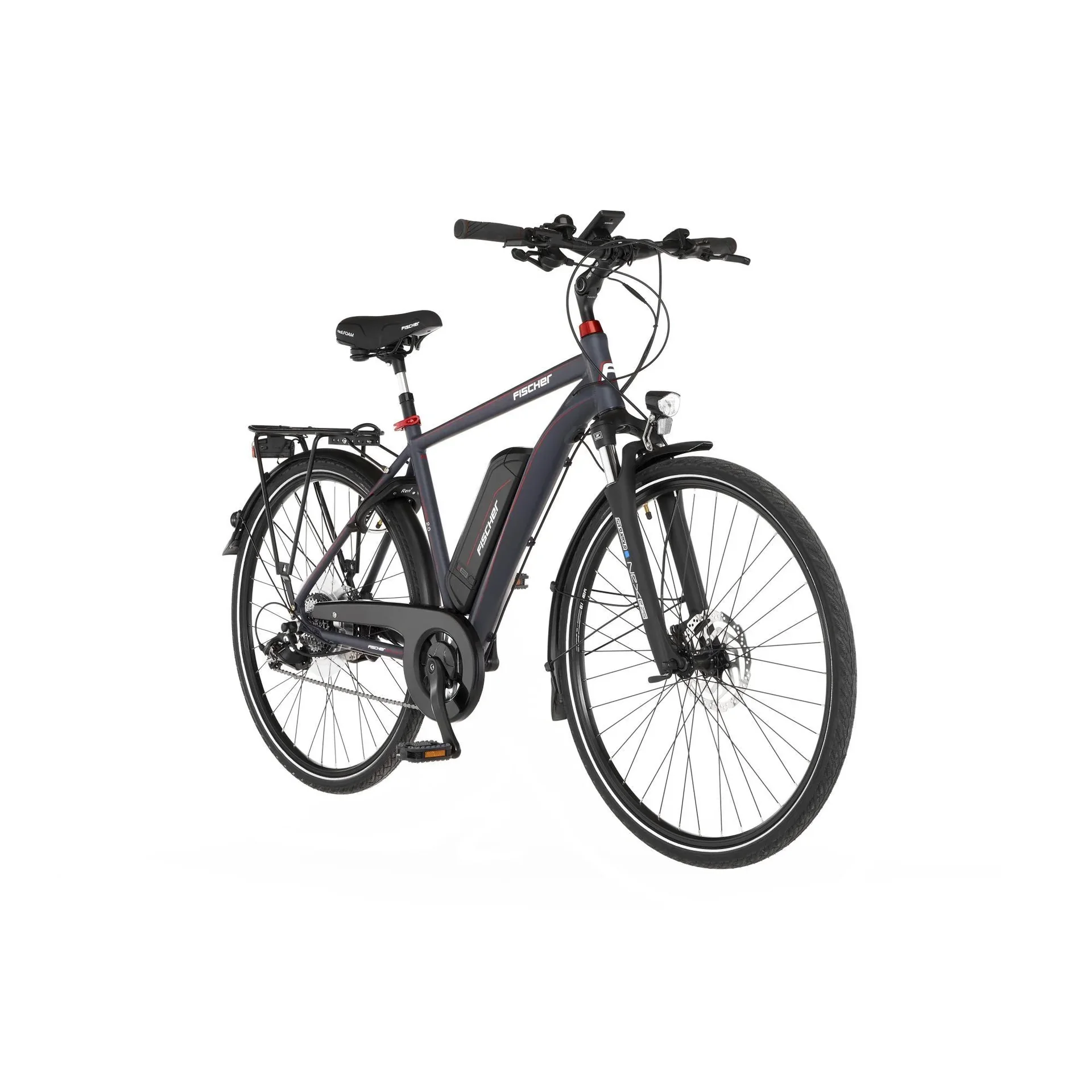 Herren E-Bike Trekking, 28 Zoll, Rahmengröße 50 cm, 8-Gang Kettenschaltung, anthrazit matt, VIATOR 2.0 - 0