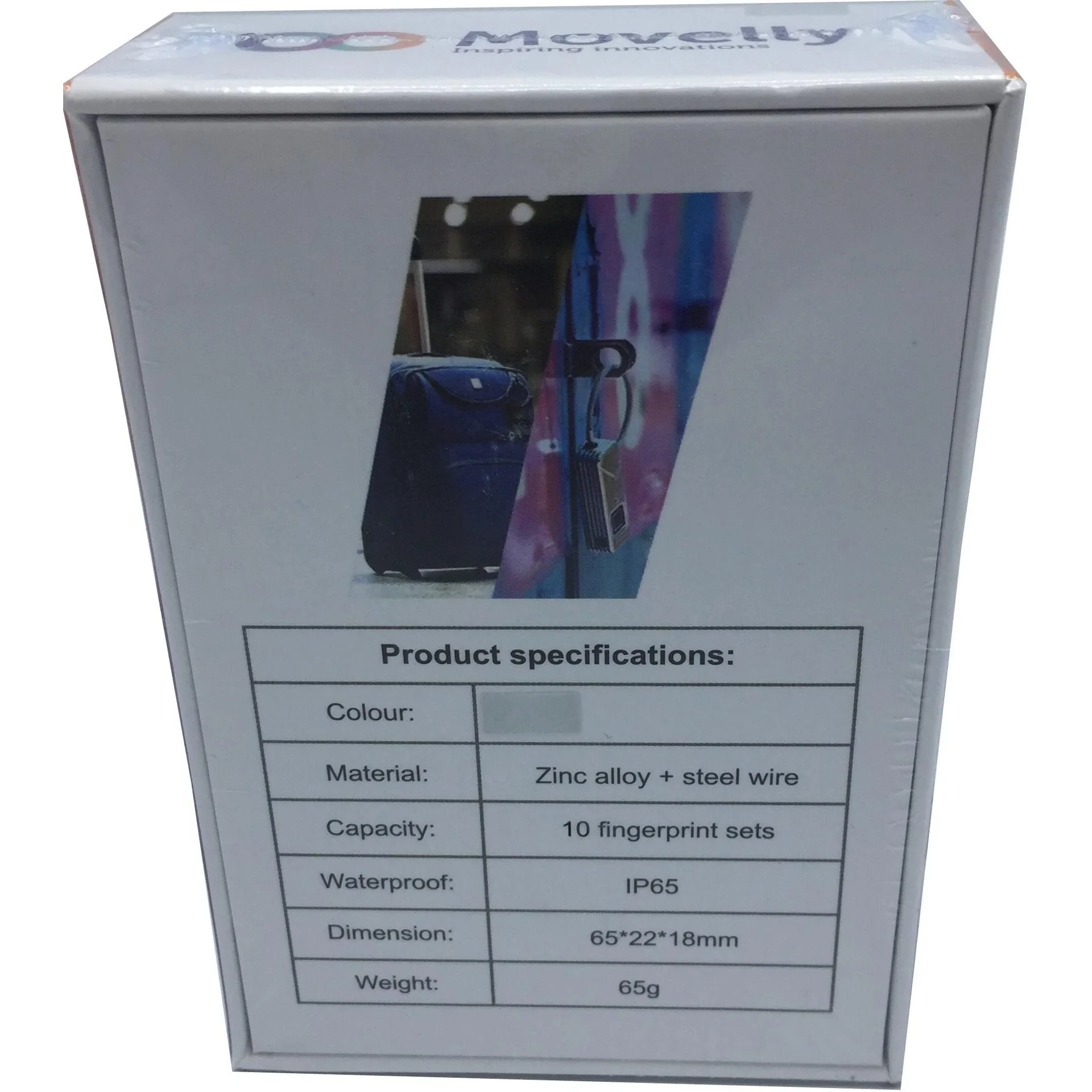 Movelly fingerprint padlock Gold - 3
