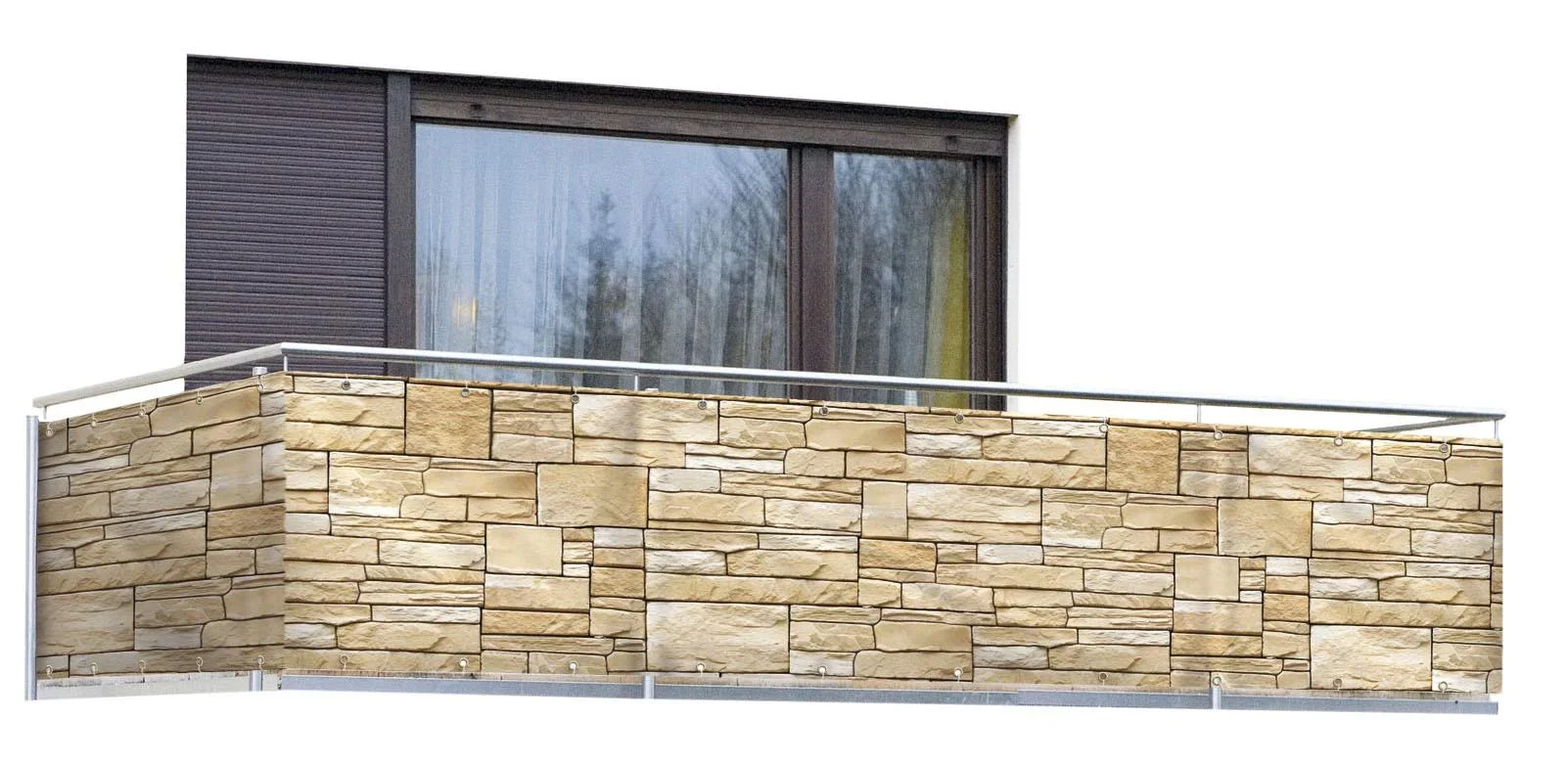 Balkon Sichtschutz "Mauer" - 3