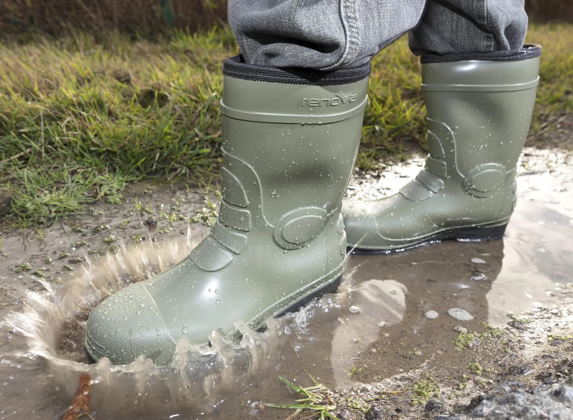 Regenstiefel mit Futter, Gr.40 - 3
