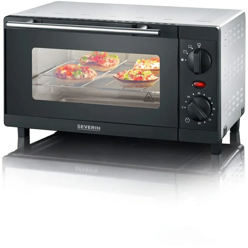 Mini-Backofen - 800 Watt - Schwarz/Silber - 0