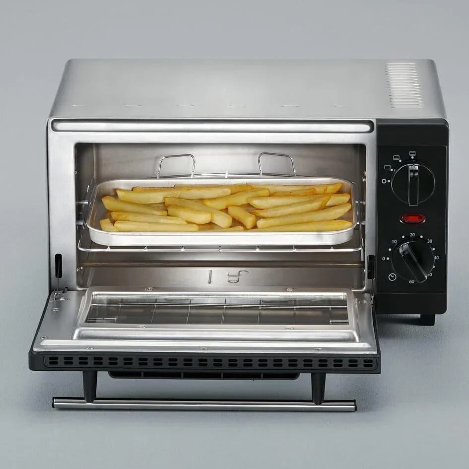 Mini-Backofen - 800 Watt - Schwarz/Silber - 3